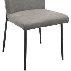 Jídelní židle Oita (SET 2 ks), textil, světle šedá - 7