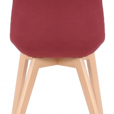 Jídelní židle Passaic, samet, červená - 5