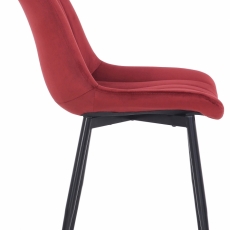 Jídelní židle Rahden, samet, červená - 3