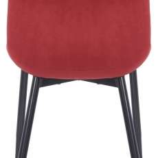 Jídelní židle Rahden, samet, červená - 5