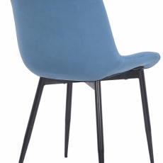 Jídelní židle Rahden, samet, modrá - 4