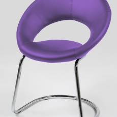 Jídelní židle Round na pérové konstrukci (SET 2 ks) - 4