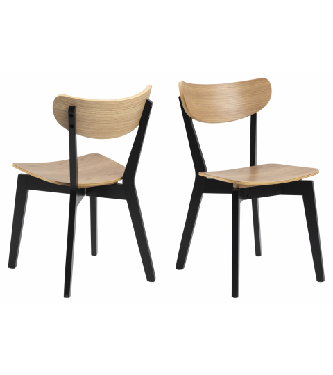 Jídelní židle Roxby (SET 2ks), dub/černá
