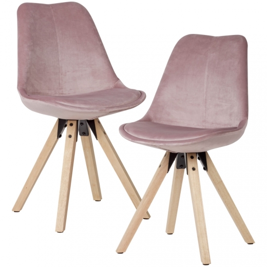 Jídelní židle Ruby (SET 2 ks), růžová - 1