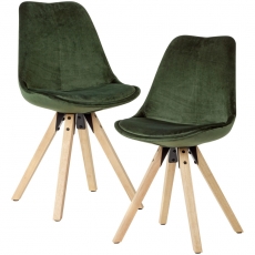 Jídelní židle Ruby (SET 2 ks), zelená - 1