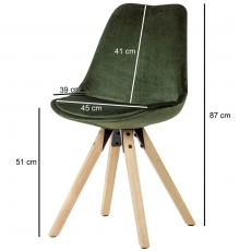 Jídelní židle Ruby (SET 2 ks), zelená - 3
