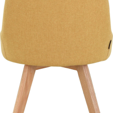 Jídelní židle Rudi, textil, žlutá - 4