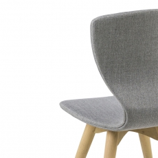 Jídelní židle s dřevěnými nohami Greta (SET 2 ks), šedá/dub - 5