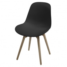 Jídelní židle s masivními nohami Shale (SET 2 ks) černá - 1