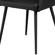 Jídelní židle s područkami Venice (SET 2 ks) černá - 4