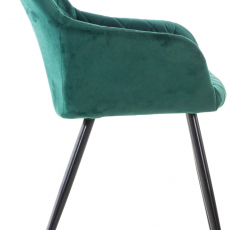Jídelní židle Shila, samet, zelená - 2