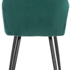 Jídelní židle Shila, samet, zelená - 4