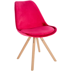 Jídelní židle Sofia I, samet, červená