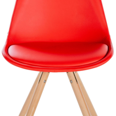 Jídelní židle Sofia I, syntetická kůže, červená - 2