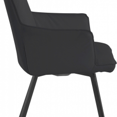 Jídelní židle Sonja (SADA 2 ks), syntetická kůže, černá - 3