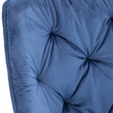 Jídelní židle Tanna, samet, modrá - 5