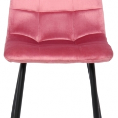 Jídelní židle Tilde, samet, růžová - 2