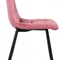 Jídelní židle Tilde, samet, růžová - 3
