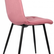 Jídelní židle Tilde, samet, růžová - 4