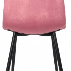 Jídelní židle Tilde, samet, růžová - 5