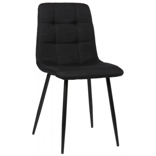 Jídelní židle Tilde, textil, černá - 1