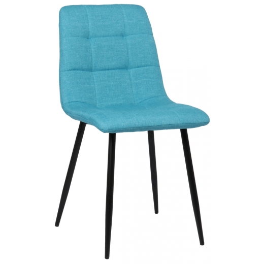 Jídelní židle Tilde, textil, tyrkysová - 1