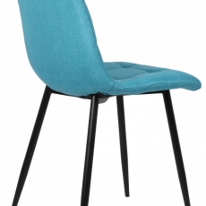 Jídelní židle Tilde, textil, tyrkysová - 4