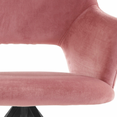 Jídelní židle Trumpet (SADA 2 ks), samet, růžová - 6