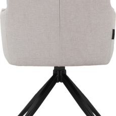 Jídelní židle Zaria (SET 2 ks), textil, krémová - 5