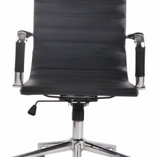 Kancelárska stolička Barton, pravá koža, čierna - 2
