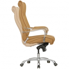 Kancelárska stolička Boss, syntetická koža, béžová - 6