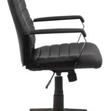 Kancelárska stolička Charles, syntetická koža, čierna - 3