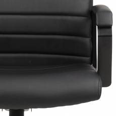 Kancelárska stolička Charles, syntetická koža, čierna - 5