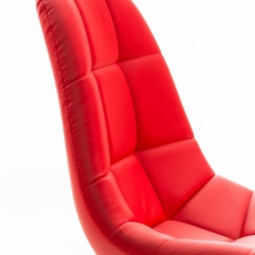 Kancelárska stolička Emil, syntetická koža, červená - 7