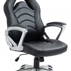 Kancelárska stolička Foxton, syntetická koža, čierna - 1