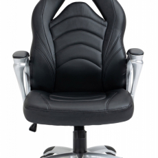 Kancelárska stolička Foxton, syntetická koža, čierna - 2