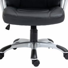 Kancelárska stolička Foxton, syntetická koža, čierna - 8