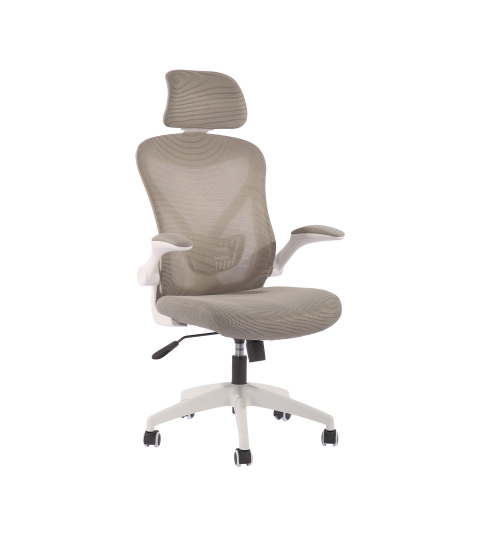 Kancelárska stolička Jolly White HB, textil, šedá