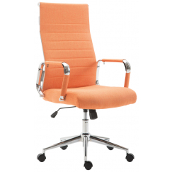 Kancelárska stolička Kolumbus, textil, oranžová
