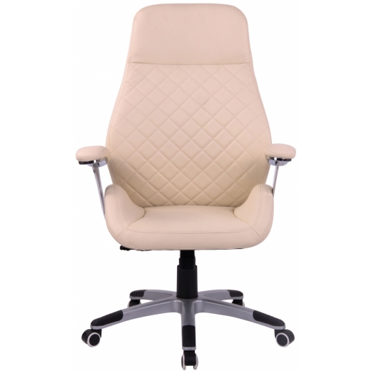 Kancelárska stolička Layton, syntetická koža, krémová - 1