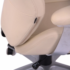 Kancelárska stolička Layton, syntetická koža, krémová - 7