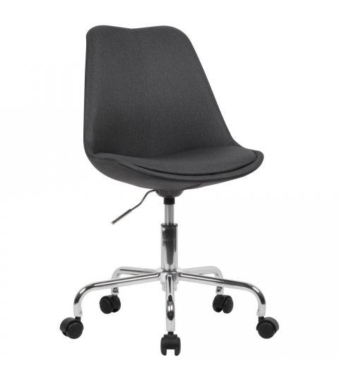 Kancelárska stolička Leos, textilná poťahovina, tmavo šedá