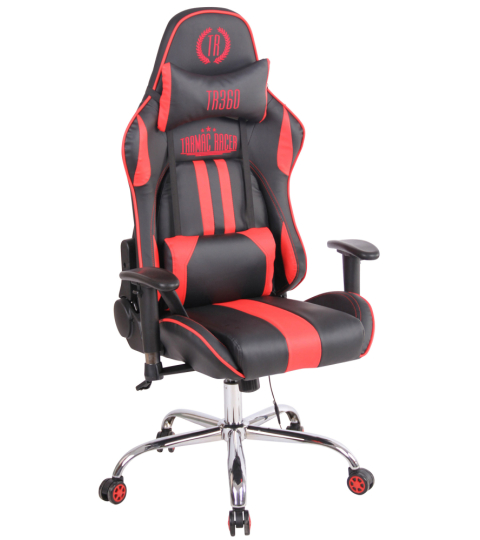 Kancelárska stolička Limit XM s masážnou funkciou, syntetická koža, čierna / červená