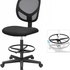 Kancelárska stolička Lindet, čierna - 5