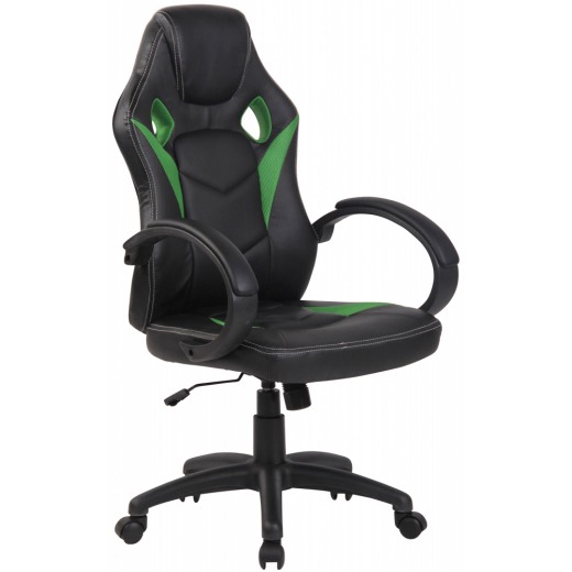 Kancelárska stolička Magnus, čierna / zelená - 1