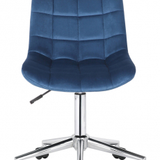 Kancelárska stolička Medford, zamat, modrá - 2
