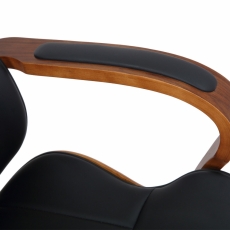 Kancelárska stolička Melilla, syntetická koža, orech / čierna - 7