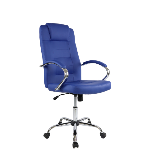 Kancelárska stolička Slash, syntetická koža, modrá