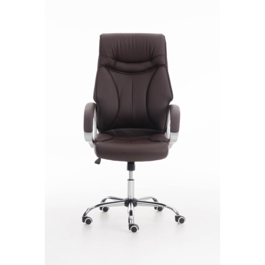 Kancelárska stolička Torro, syntetická koža, hnedá - 1