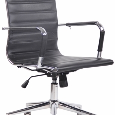 Kancelářská židle Barton, pravá kůže, černá - 1